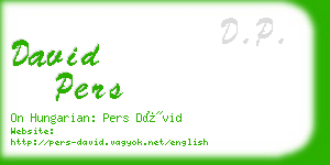 david pers business card